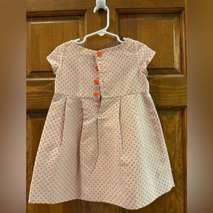 Bonpoint dress with orange polka dots, age 4